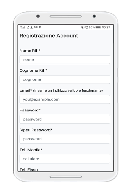 registrazione account tawapp