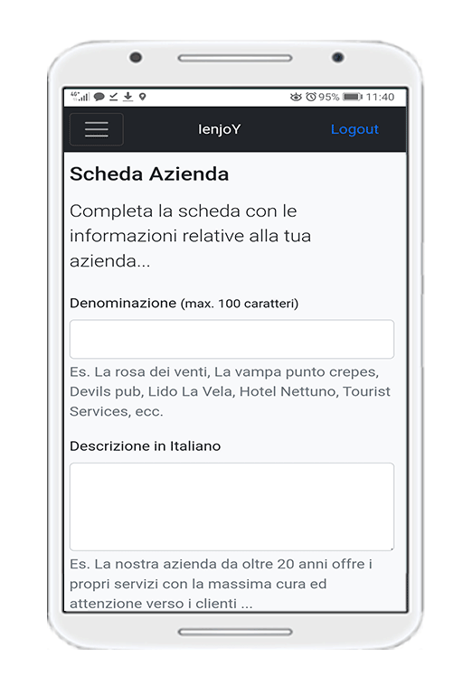 scheda attività tawapp