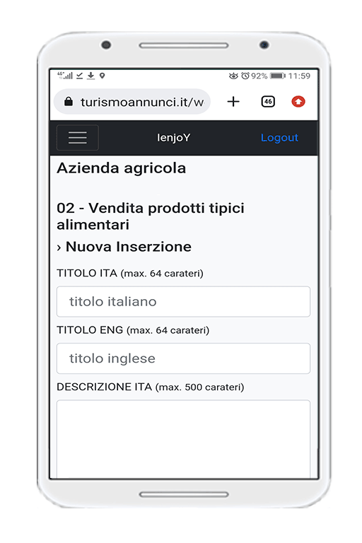 creazione inserzioni su tawapp